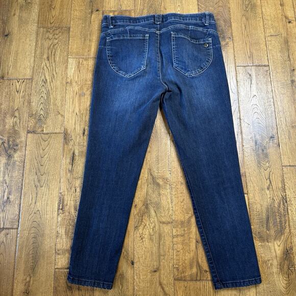 Democracy Ab Solution Mid Rise Skinny Stretch Dark Blue Jeans Women’s Sz 12 - Picture 6 of 7